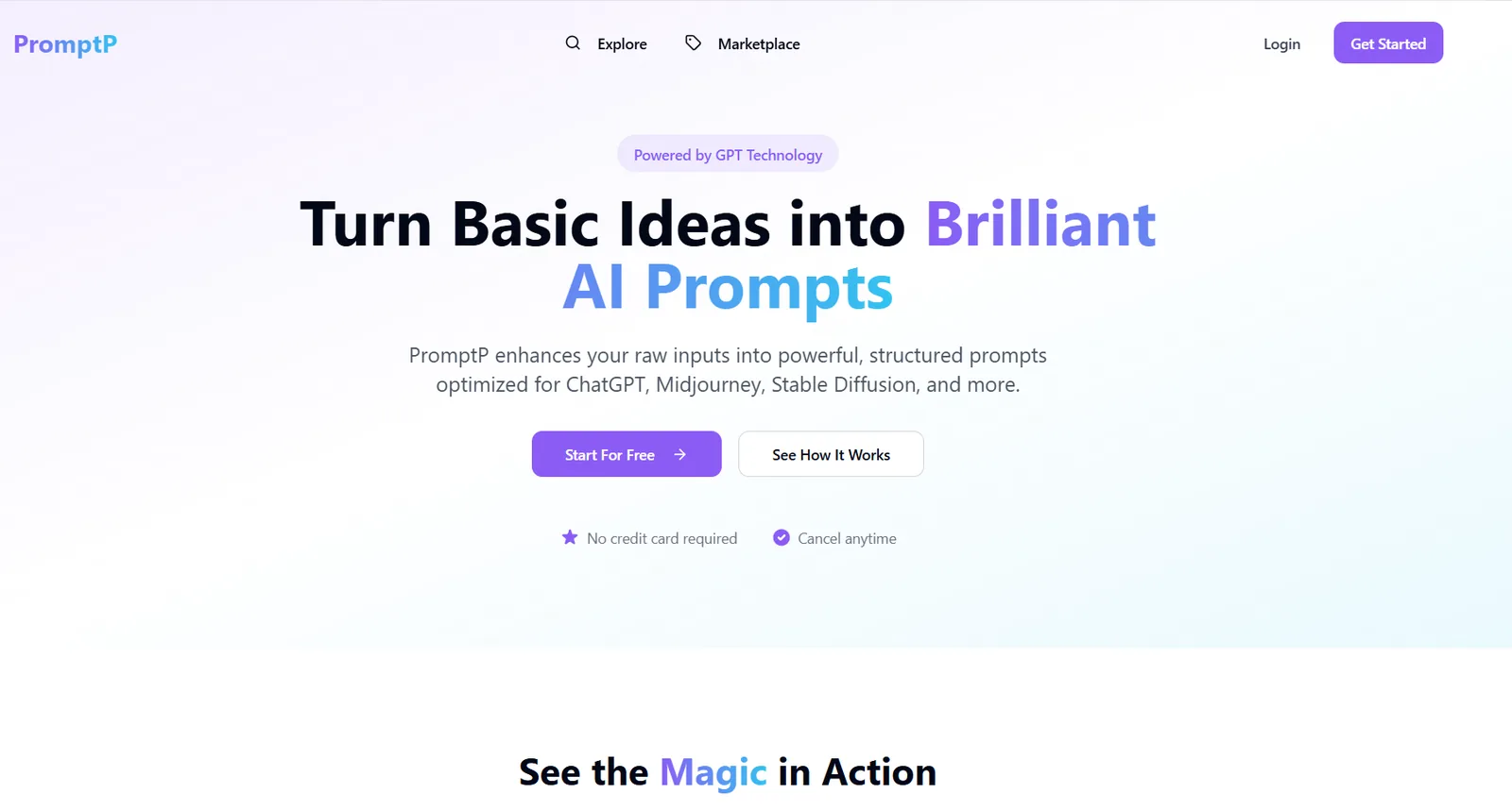 PromptP — project preview